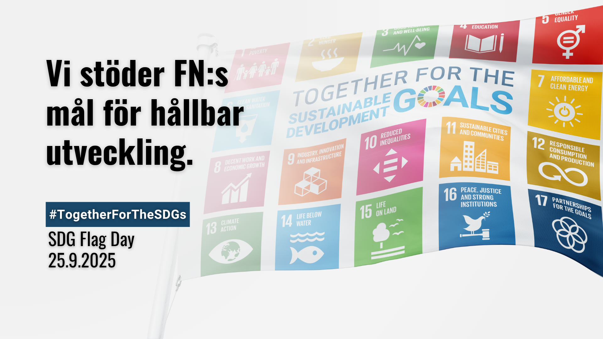 Vi stöder FN:s mål för hållbar utveckling.
