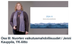 Kuvassa on verkkokaappaus ilmasto-koulutuksen videosta 3. 