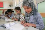 Tyttöjä koulussa Palestiinassa