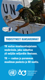 YK vastaa maailmanlaajuiseen vesikriisiin, joka vaikuttaa yli neljään miljardiin ihmiseen. YK - rauhan ja paremmaan maailman puolesta jo 80 vuotta.