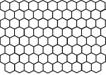 Kuvassa näkyy väritettävä mustavalkoinen mehiläispesän kennopohja. 